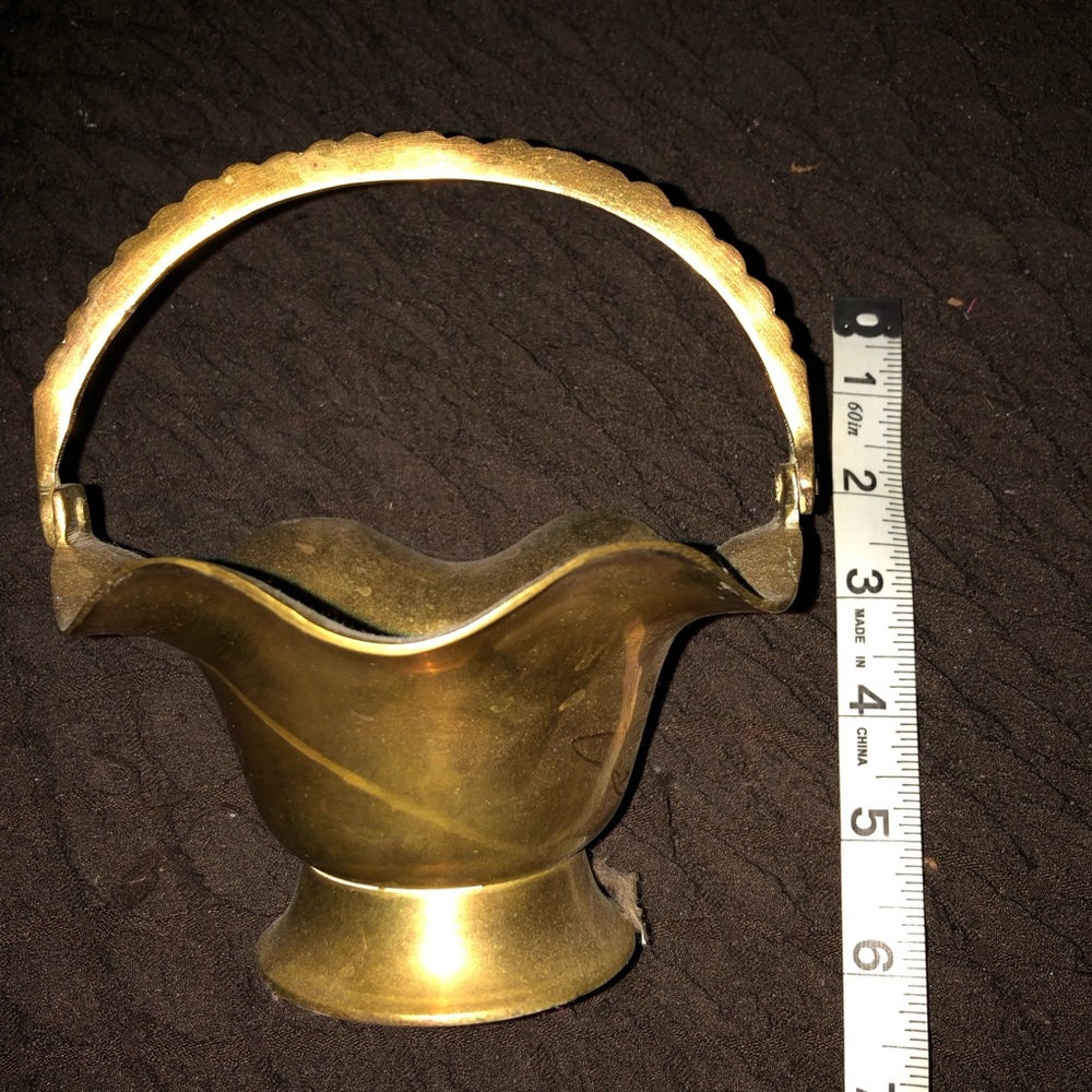 Antique Brass Decorative Basket